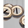 LUCES OVANIRA LE45196 hanging lamp black LED 3000K 5 lampshades