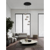 LUCES OVANIRA LE45196 hanging lamp black LED 3000K 5 lampshades