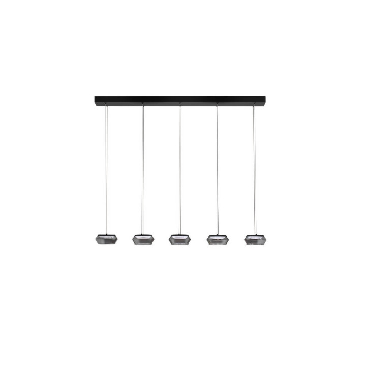 LUCES OVANIRA LE45197 LED pendant lamp 3000K black glass