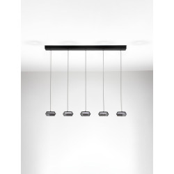 LUCES OVANIRA LE45197 lampa wisząca LED 3000K czarne szkło