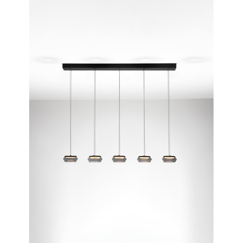 LUCES OVANIRA LE45197 lampa wisząca LED 3000K czarne szkło