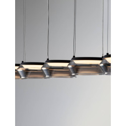 LUCES OVANIRA LE45197 lampa wisząca LED 3000K czarne szkło