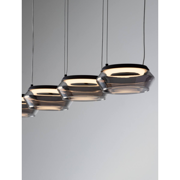 LUCES OVANIRA LE45197 LED pendant lamp 3000K black glass