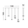 LUCES OVANIRA LE45197 lampa wisząca LED 3000K czarne szkło