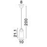 LUCES TAVENCO LE45210 LED pendant lamp 3000K black details