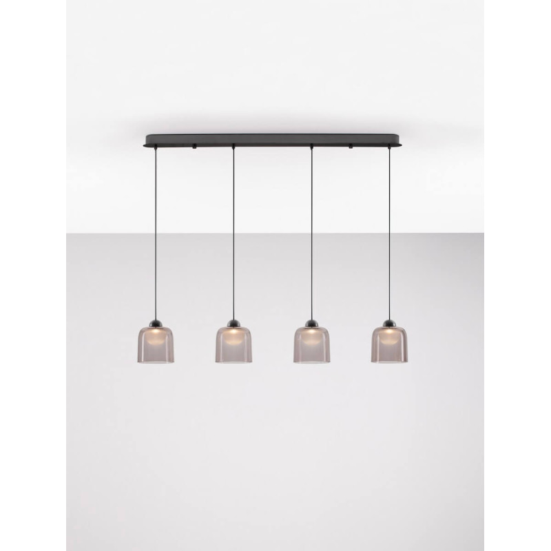 LUCES TAVENCO LE45212 lampa wisząca LED 3000K różowy/czarny