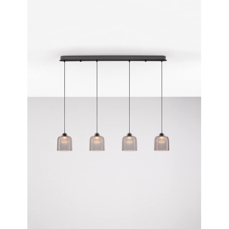 LUCES TAVENCO LE45212 lampa wisząca LED 3000K różowy/czarny LUCES TAVENCO LE45212 lampa wisząca LED 3000K różowy/czarny