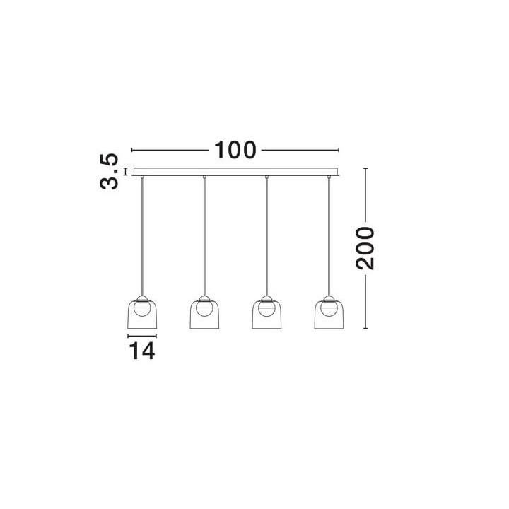 LUCES TAVENCO LE45212 lampa wisząca LED 3000K r&oacute;żowy/czarny