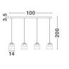 LUCES TAVENCO LE45212 lampa wisząca LED 3000K różowy/czarny