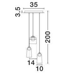 LUCES TAVENCO LE45213 LED pendant lamp 3000K 15W modern