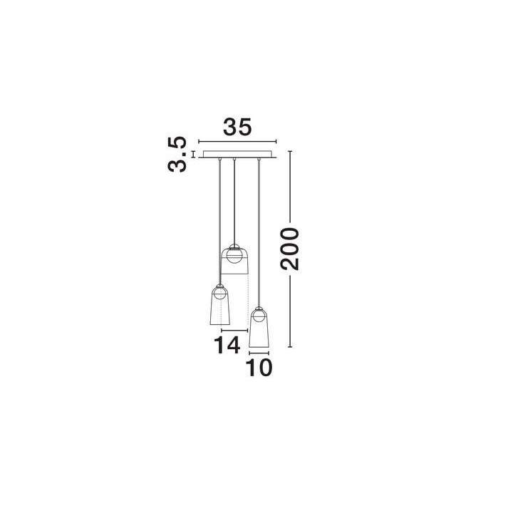 LUCES TAVENCO LE45213 lampa wisząca LED 3000K 15W nowoczesna