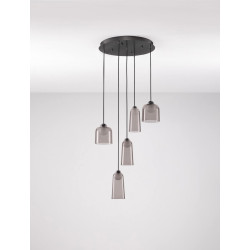 LUCES TAVENCO LE45214 pendant lamp black LED 24W 3000K