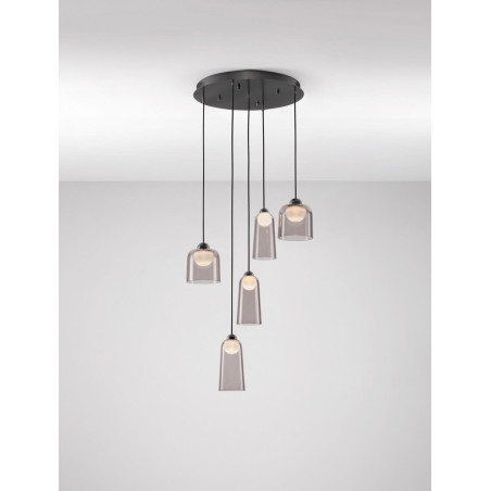 LUCES TAVENCO LE45214 lampa wisząca czarna LED 24W 3000K LUCES TAVENCO LE45214 lampa wisząca czarna LED 24W 3000K