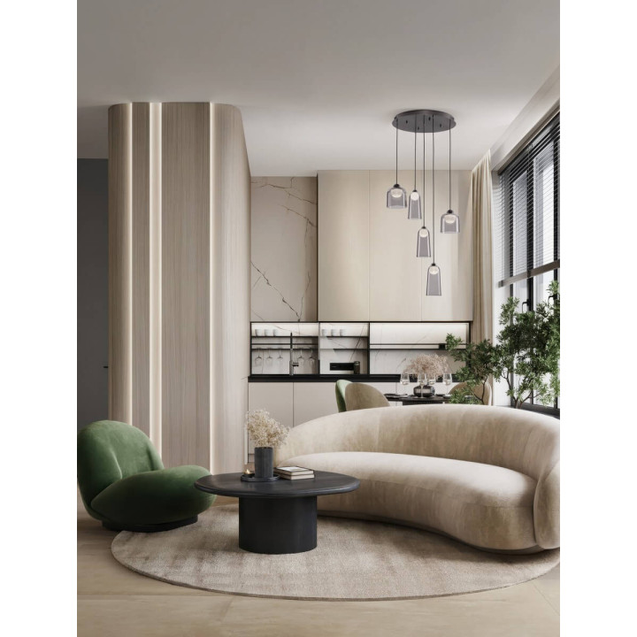 LUCES TAVENCO LE45214 lampa wisząca czarna LED 24W 3000K