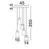 LUCES TAVENCO LE45214 lampa wisząca czarna LED 24W 3000K