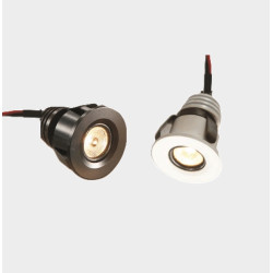 Oczko LED 1W IP44 białe, czarne 24mm biała ciepła 3000K