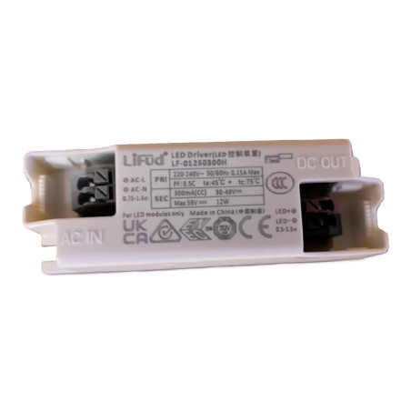 ZASILACZ LED 12W Lifud 300mA 220-240V CC ZASILACZ LED 12W Lifud 300mA 220-240V CC