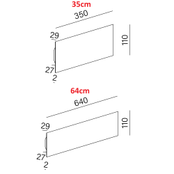 AQFORM Smart Panel LED kinkiet 26572/5 płaski 35cm, 64cm