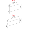 AQFORM Smart Panel LED kinkiet 26572/5 płaski 35cm, 64cm