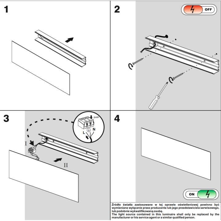 AQFORM Smart Panel LED kinkiet 26572/5 płaski 35cm, 64cm