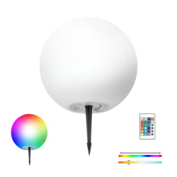 Lampa solarna kula LED GARDEN BALL RGB+3000K 30cm, 40cm