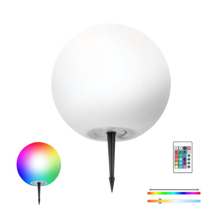 LED solar ball lamp GARDEN BALL RGB 30cm, 40cm