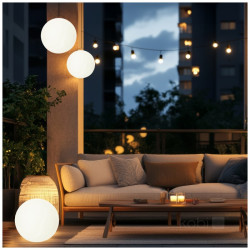 Lampa solarna kula LED GARDEN BALL RGB+3000K 30cm, 40cm