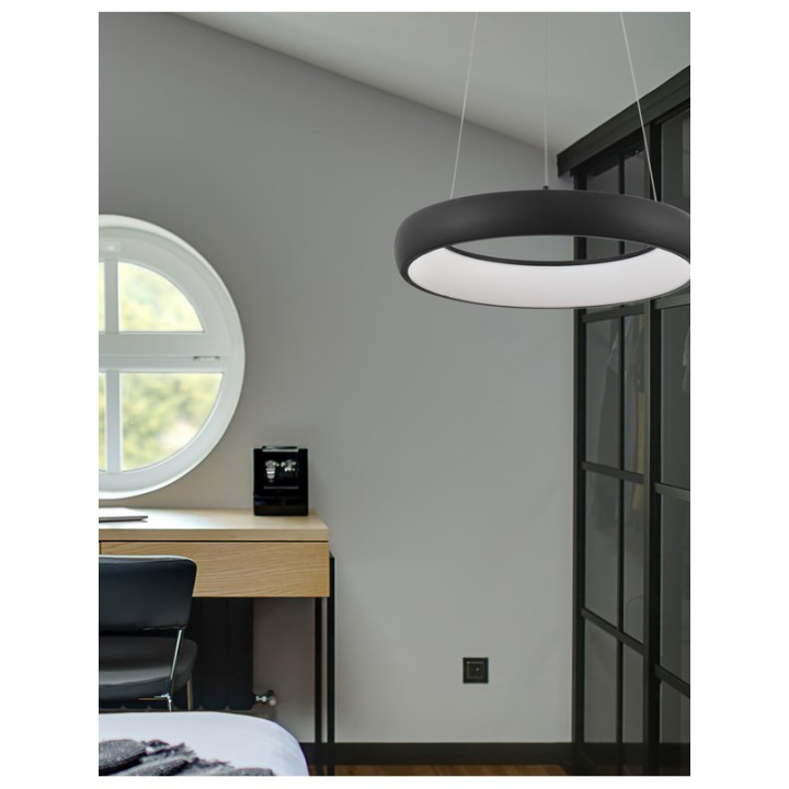 LUCES TOLU LE41503 wisząca LED biała, czarna 41cm-81cm