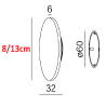 AQFORM MAXI POINT round LED kinkiet okrągła lampa ścienna 6W