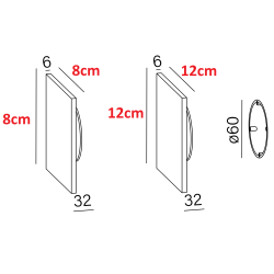 AQFORM MAXI POINT LED wall lamp 26517/26537 square 6W