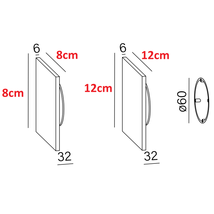 AQFORM MAXI POINT LED kinkiet 26517/26537 kwadratowy 6W