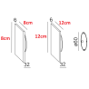 AQFORM MAXI POINT LED wall lamp 26517/26537 square 6W
