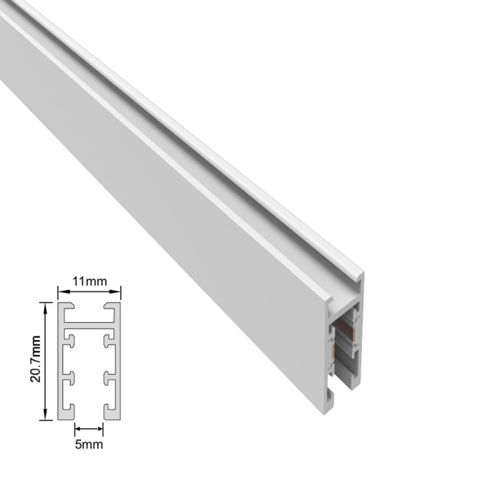 FIVETRACK szyna natynkowa 5mm biała, czarna