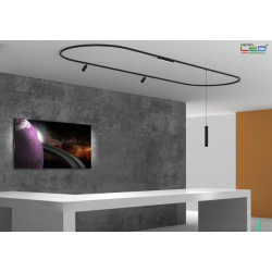 FIVETRACK SCORPIO reflektor do szyn 5mm biały, czarny LED 12W