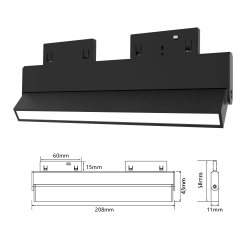 FIVETRACK ARIES SPOT lampa łamana do szyn 5mm biała, czarna