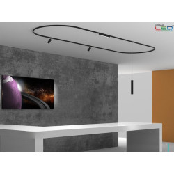 FIVETRACK ARIES SPOT lampa łamana do szyn 5mm biała, czarna