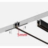 FIVETRACK szyna podtynkowa wpuszczana 5mm biała, czarna 1m, 2m