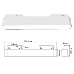 FIVETRACK CYGNUS 5mm biała, czarna LED 12W