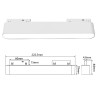 FIVETRACK CYGNUS 5mm biała, czarna LED 12W