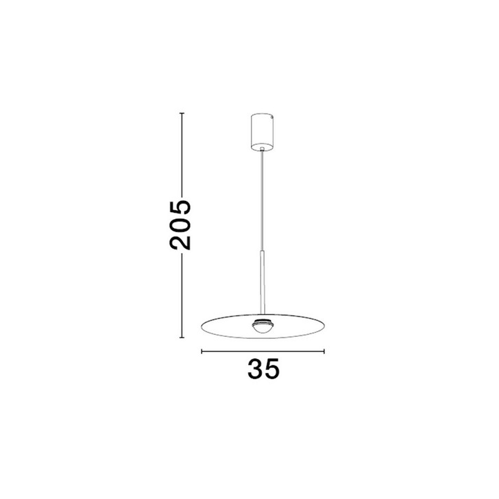 LUCES JONTILA LE45436 LED pendant lamp 3000K 8W black
