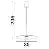 LUCES JONTILA LE45436 lampa wisząca LED 3000K 8W czarna