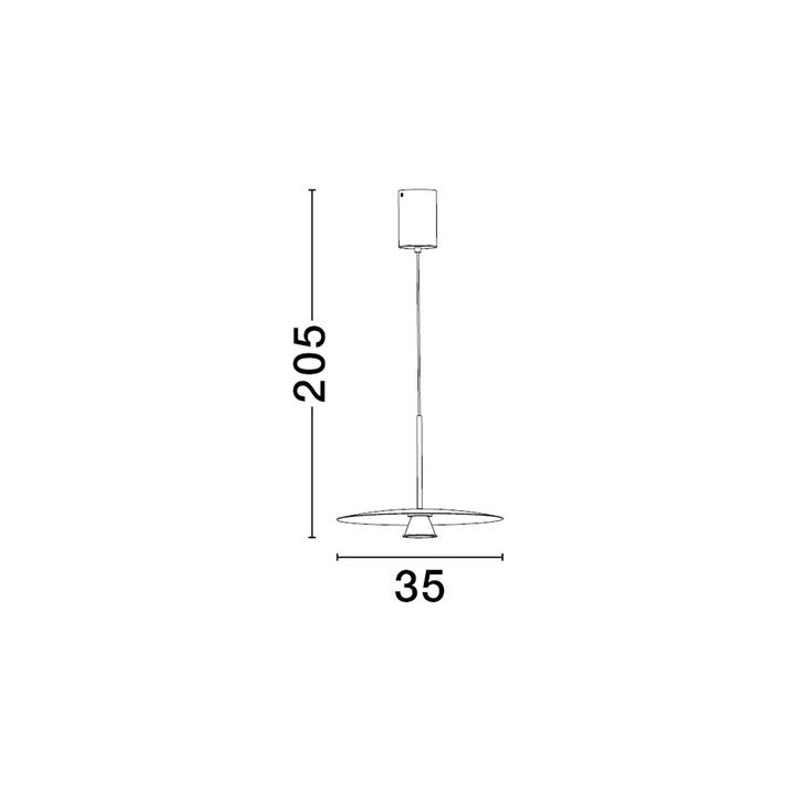 LUCES PERVIRO LE45437 lampa wisząca LED 3000K czarna smukła