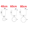 LUCES CARENSO LE45405/6/7 hanging lamp ring LED 3000K