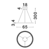 LUCES TARVANA LE45408/9 hanging lamp 65cm LED 3000K