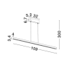 LUCES TARVANA LE45410/11 lampa wisząca LED 3000K 159cm