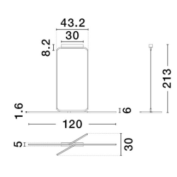 LUCES MALERTA LE45418 LED lampa wisząca, do salonu, biura