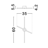 LUCES MALERTA LE45420/1 LED wall lamp 16W X-shaped