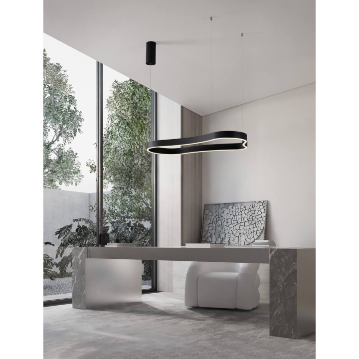 LUCES VELBANO LE45414/5/6/7 lampa wisząca falujący pierścień