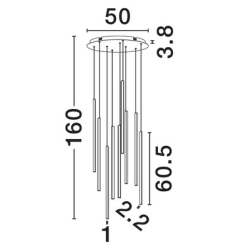 LUCES JAVALTO LE45448 LED pendant lamp 48W cascade effect