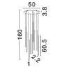 LUCES JAVALTO LE45448 LED pendant lamp 48W cascade effect